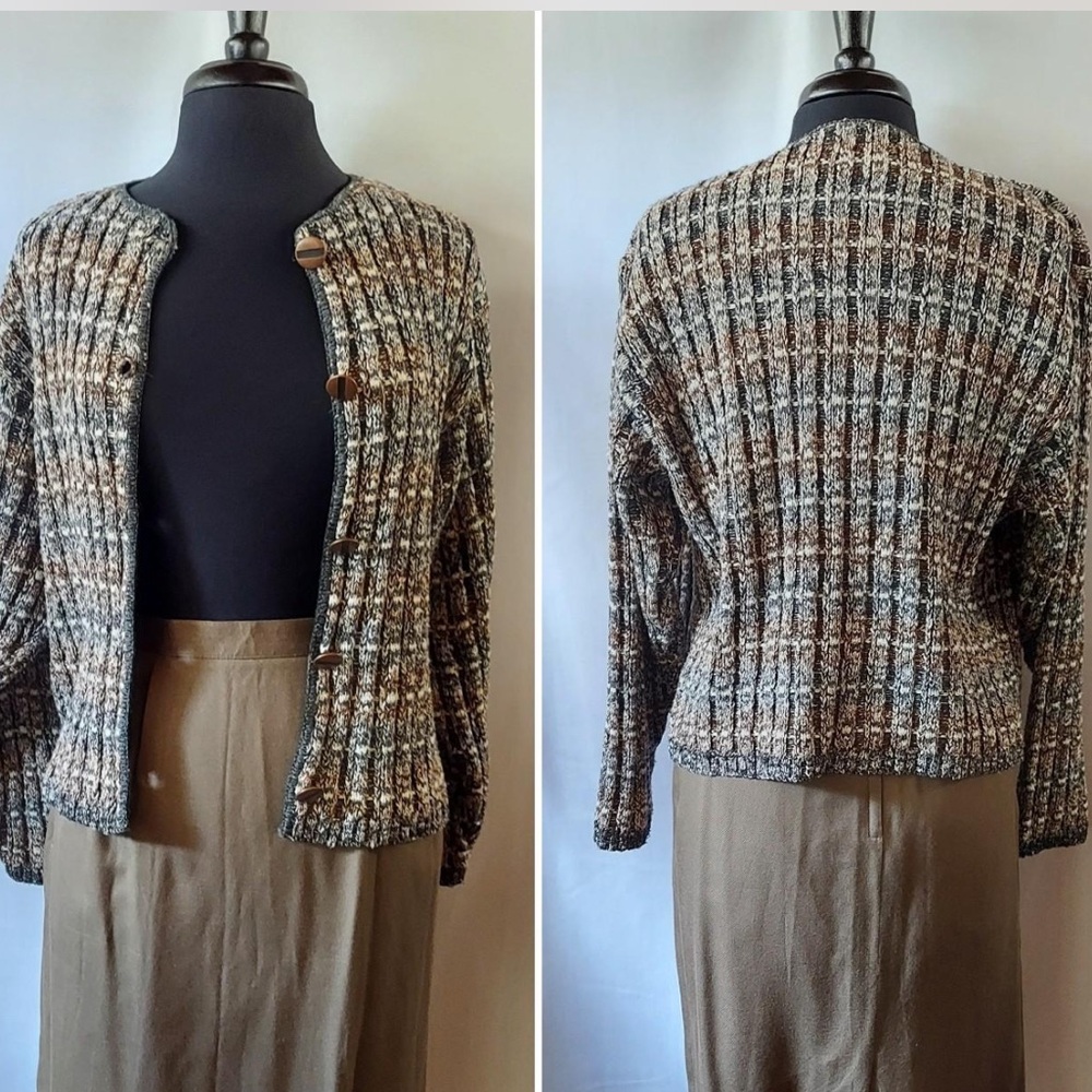 90s Multicolor Knit Cardigan